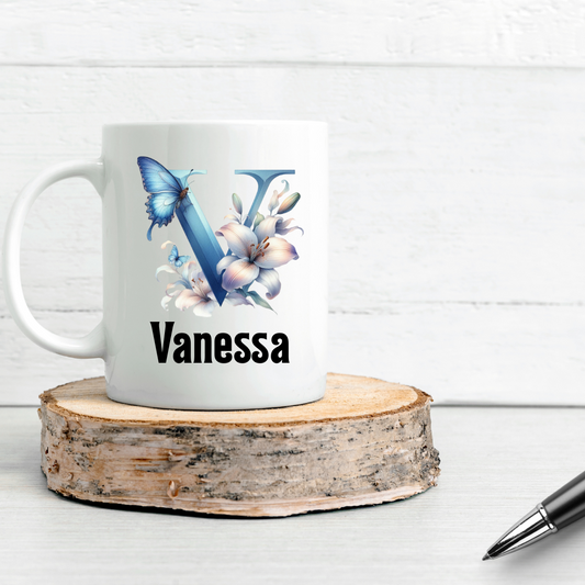 Personalisierte Fototasse mit Name & Initialen