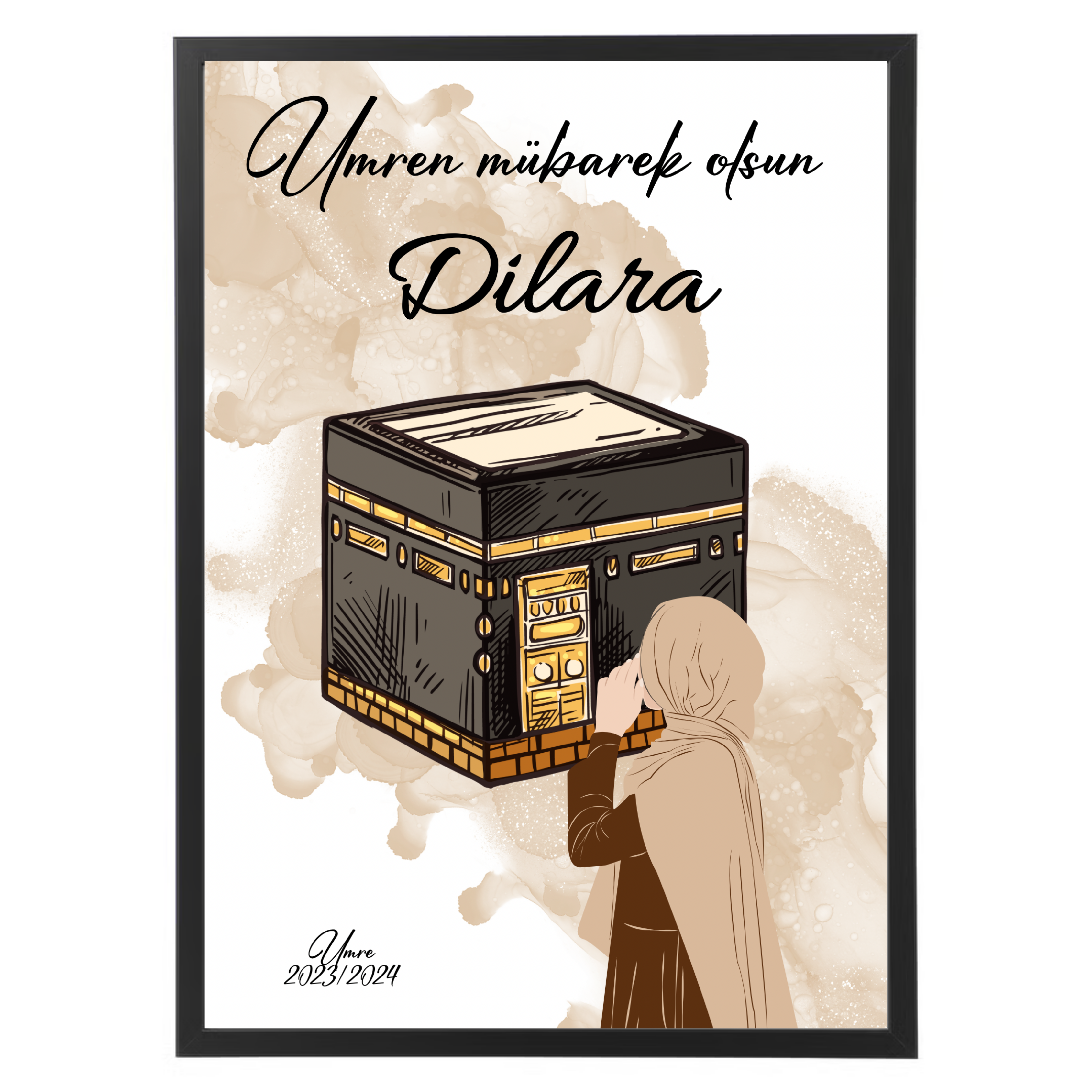 Personalisierbares Umrah/Hajj-Poster – Spirituelle Erinnerung