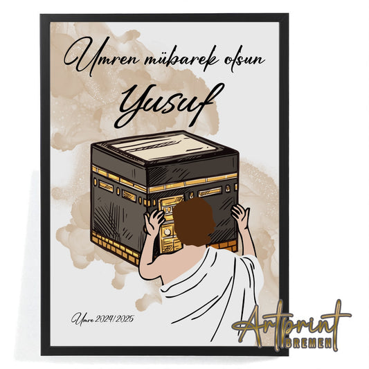 Personalisierbares Umrah/Hajj-Poster – Spirituelle Erinnerung
