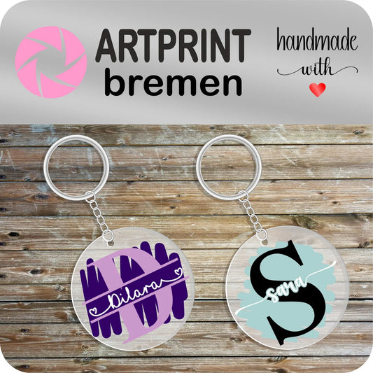 Personalisierter Schlüsselanhänger aus Acryl