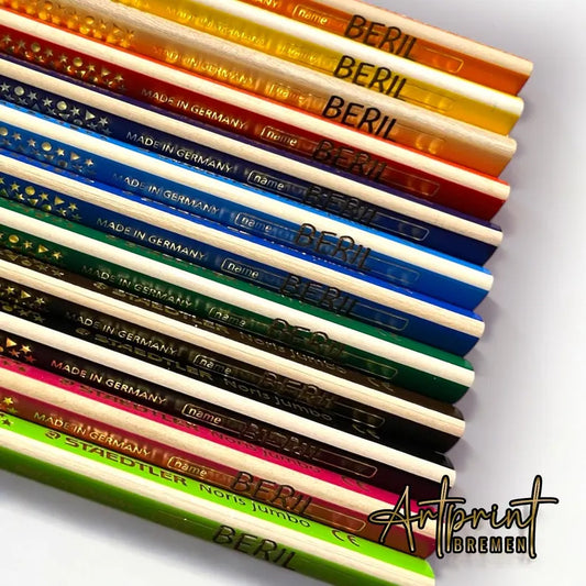 Individuell gravierte Staedtler Noris jumbo Farbstifte – 12 Farben Set