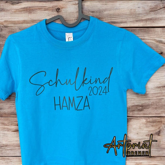 Personalisierbares Einschulungs-T-Shirt – „Schulkind 2025“ & Wunschname