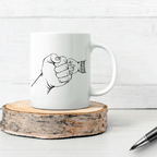 Personalisierte Fototasse mit Name & Initialen