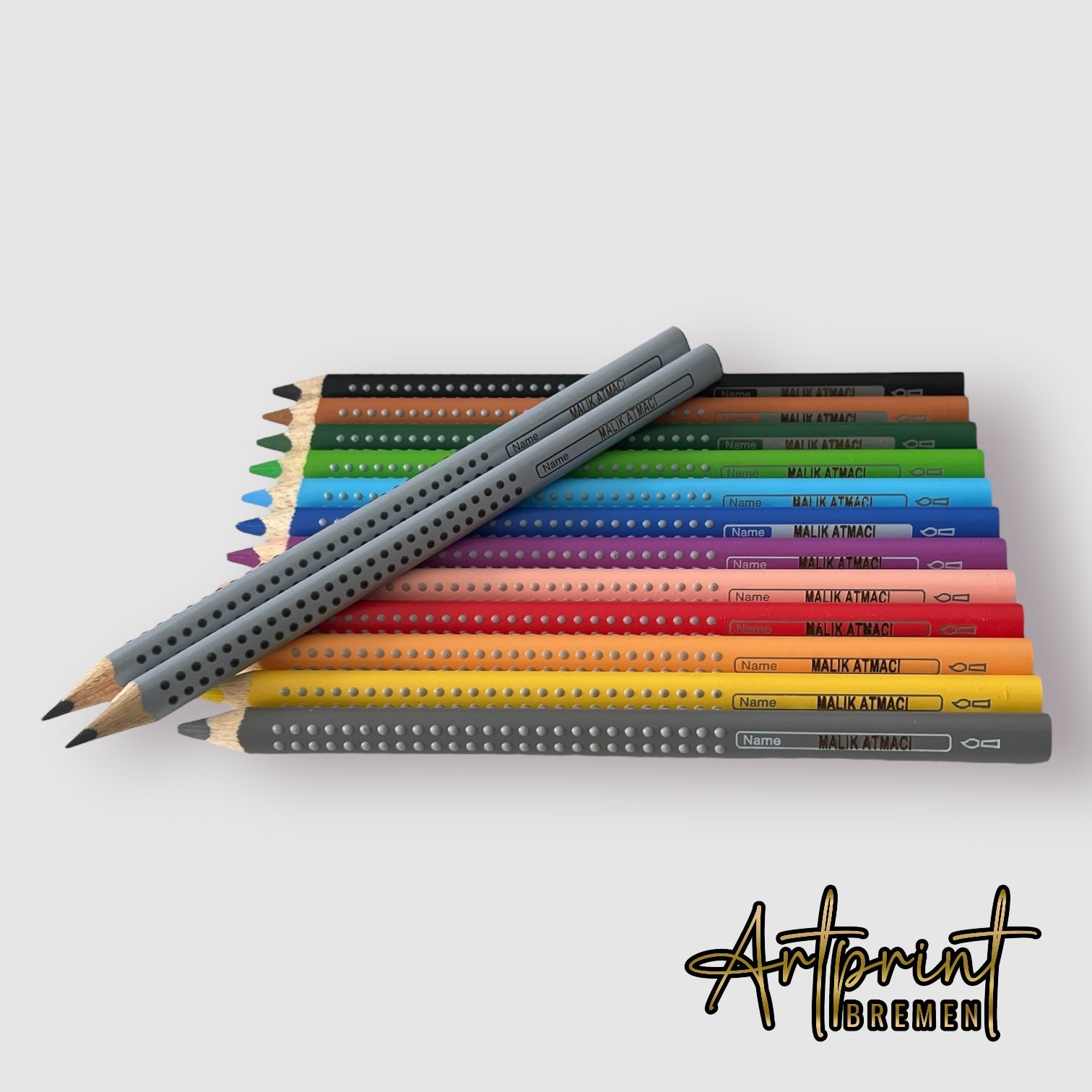 Gravierte Faber-Castell Jumbo Grip Buntstifte & Bleistifte – Personalisiert mit Name