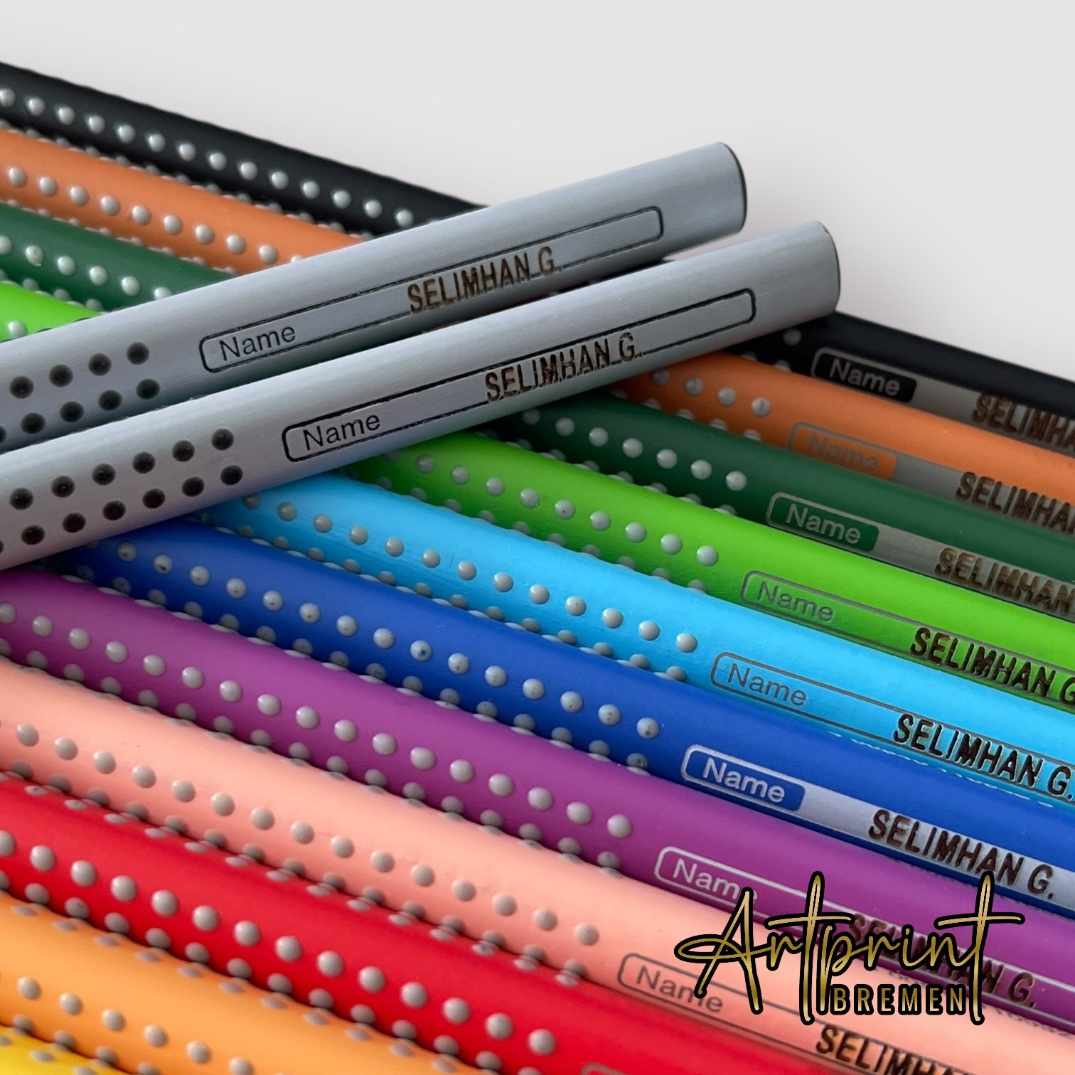 Gravierte Faber-Castell Jumbo Grip Buntstifte & Bleistifte – Personalisiert mit Name
