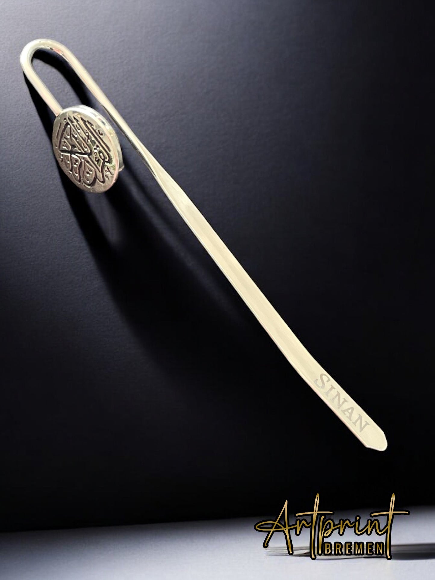 Stainless steel bookmark with Arabic calligraphy – personalized