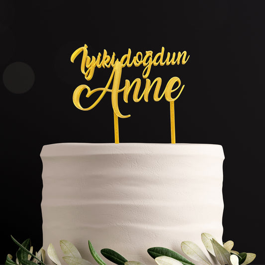Personalized cake topper – with name, number or desired text
