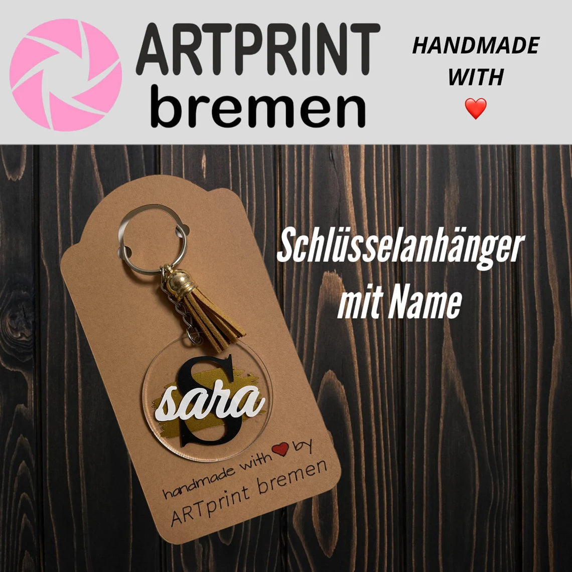 Personalisierter Schlüsselanhänger aus Acryl