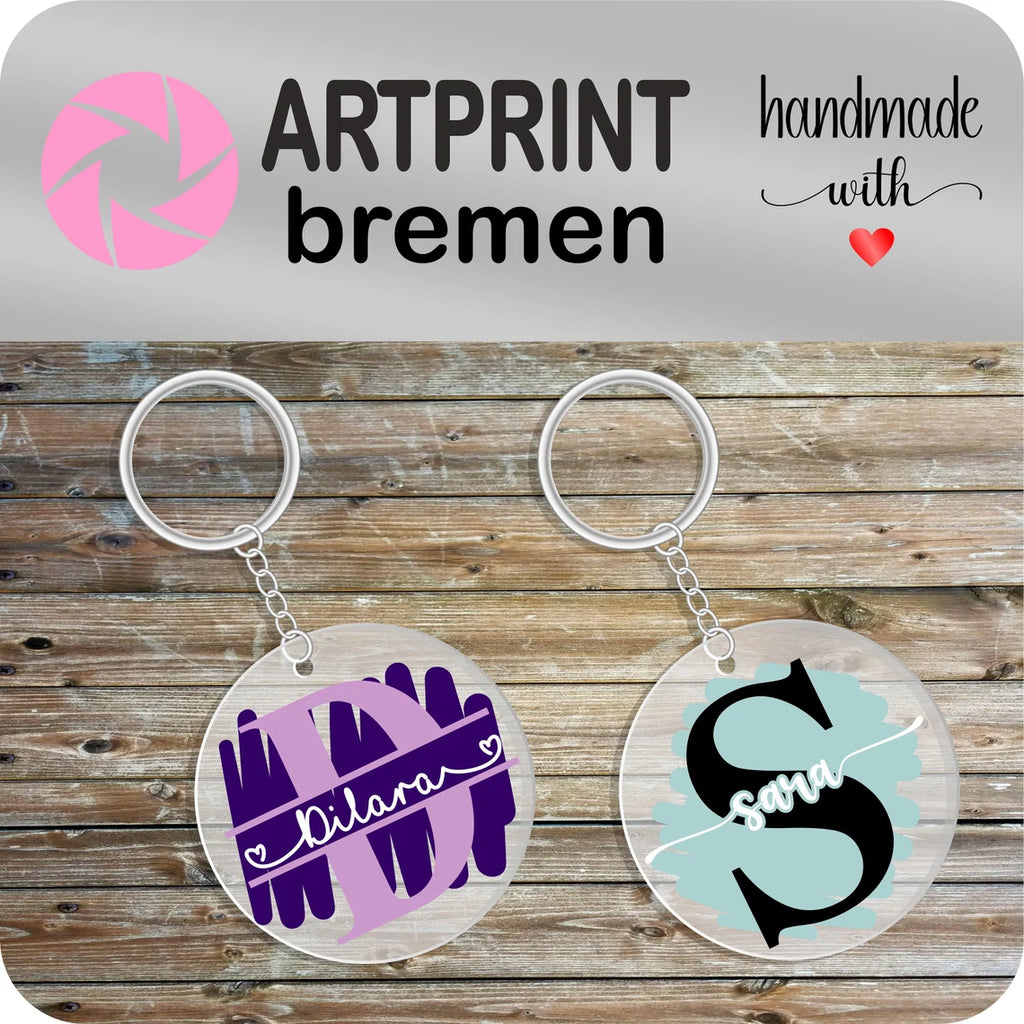 Personalisierter Schlüsselanhänger aus Acryl